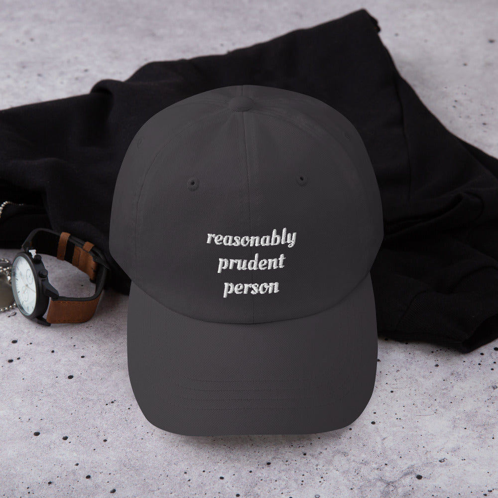 REASONABLY PRUDENT PERSONS HAT (CURSIVE)